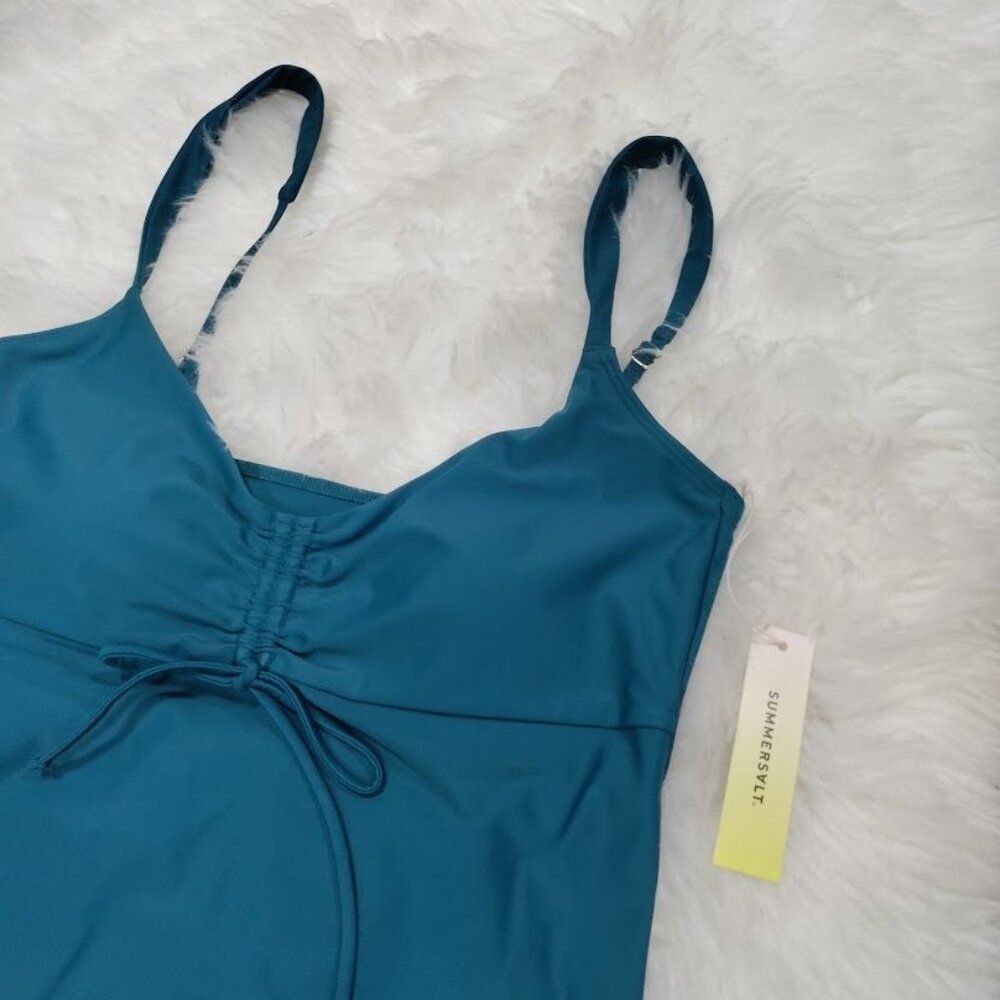 SUMMERSALT Summer Beach Adjustable Strap The Cinched Tankini Top Size 8 NWT - Picture 5 of 10